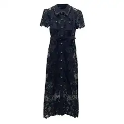 Quality Summer Pearl Diamond Bead Rhainstone Water Salute Flower Embroidery Lace Evening Prom Dress Women Formal Robe Party