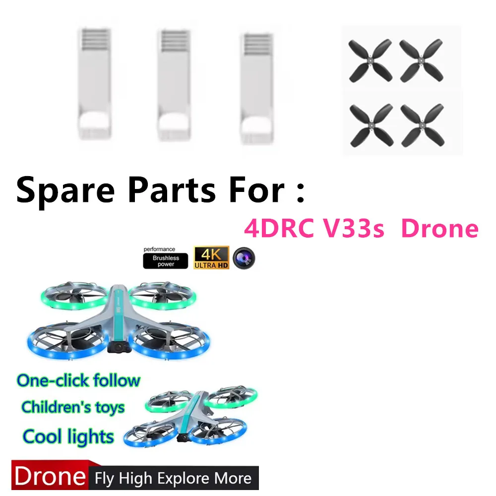 

4DRC V33s Drone Battery 3.7V 1800mAh V33s Drone Propeller Blade V33s Drone Accessories Original Parts