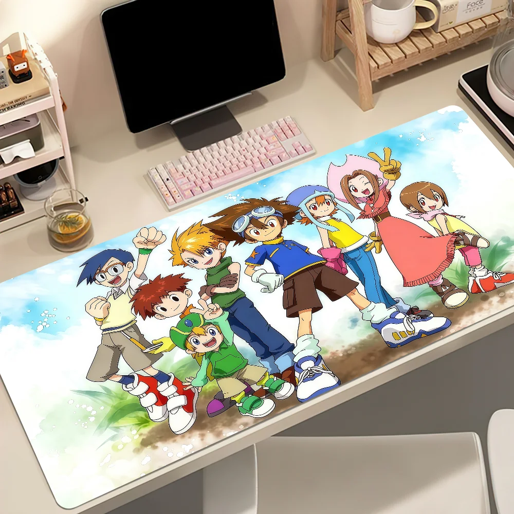 Anime D-Digimon Mouse Pad Large Non-slip Lockedge Desktop Computer Desk Mat Keyboard MousePad Office Gamer Student