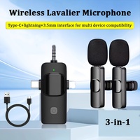 Wireless Lavalier Microphone with Noise Cancelling Recording for Smartphones and Laptops for Video Interviews Live Streaming Mic