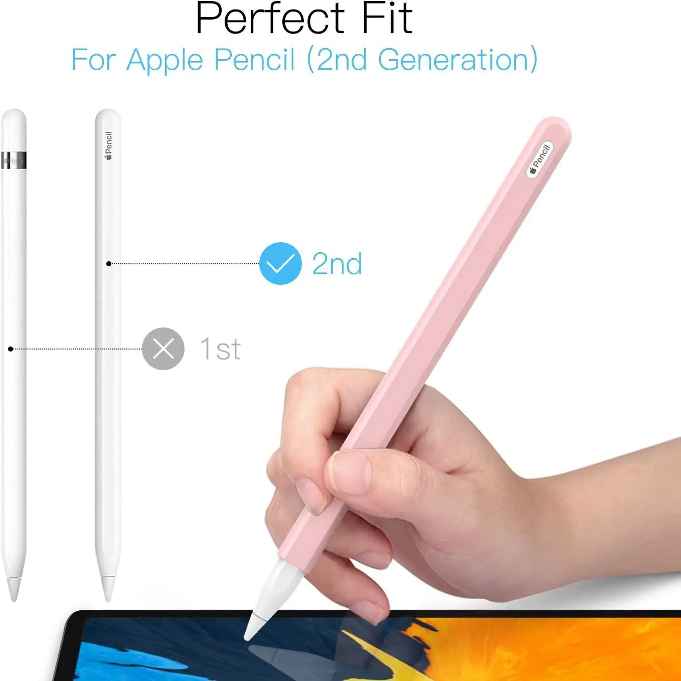 For Apple Pencil 2 Case Silicone Pen Stylus Sleeve Pouch Cover Stylus Protective Case Non-slip Anti-fall iPad Pen Cover