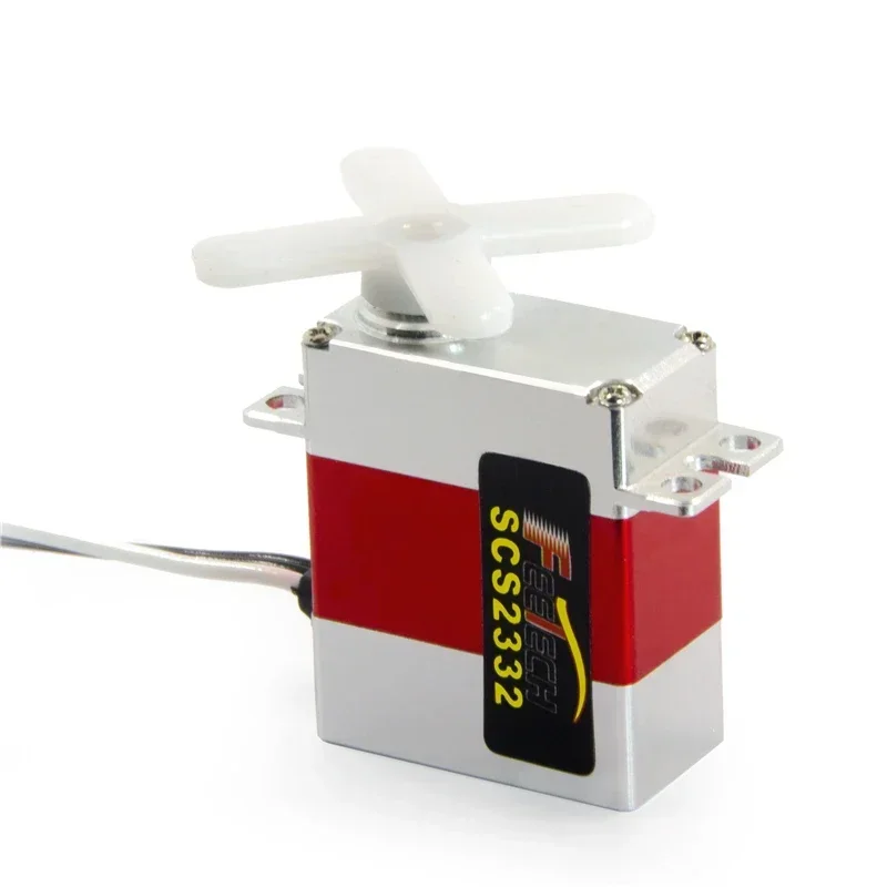 Feetech Servo Motor kecil SCS2332 7.4V, peralatan logam penuh 4.5kg torsi rotor terkunci Bus Robot cerdas