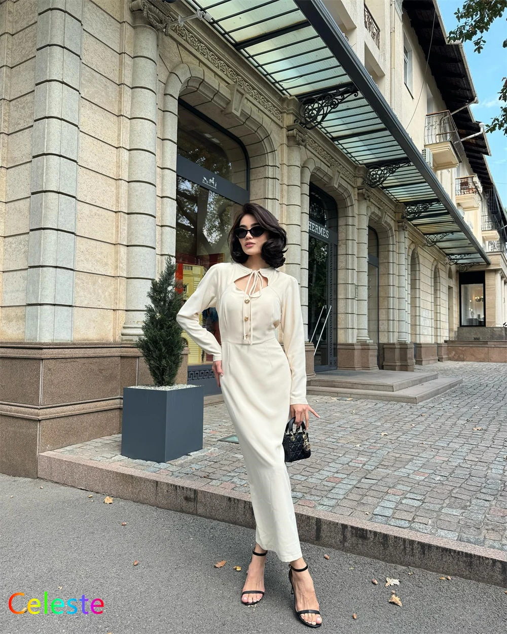 Customized Fashion White Jersey Evening Dress Classic Long Sleeves Homecoming Dresses Modern Ruched Special Occasion Gowns