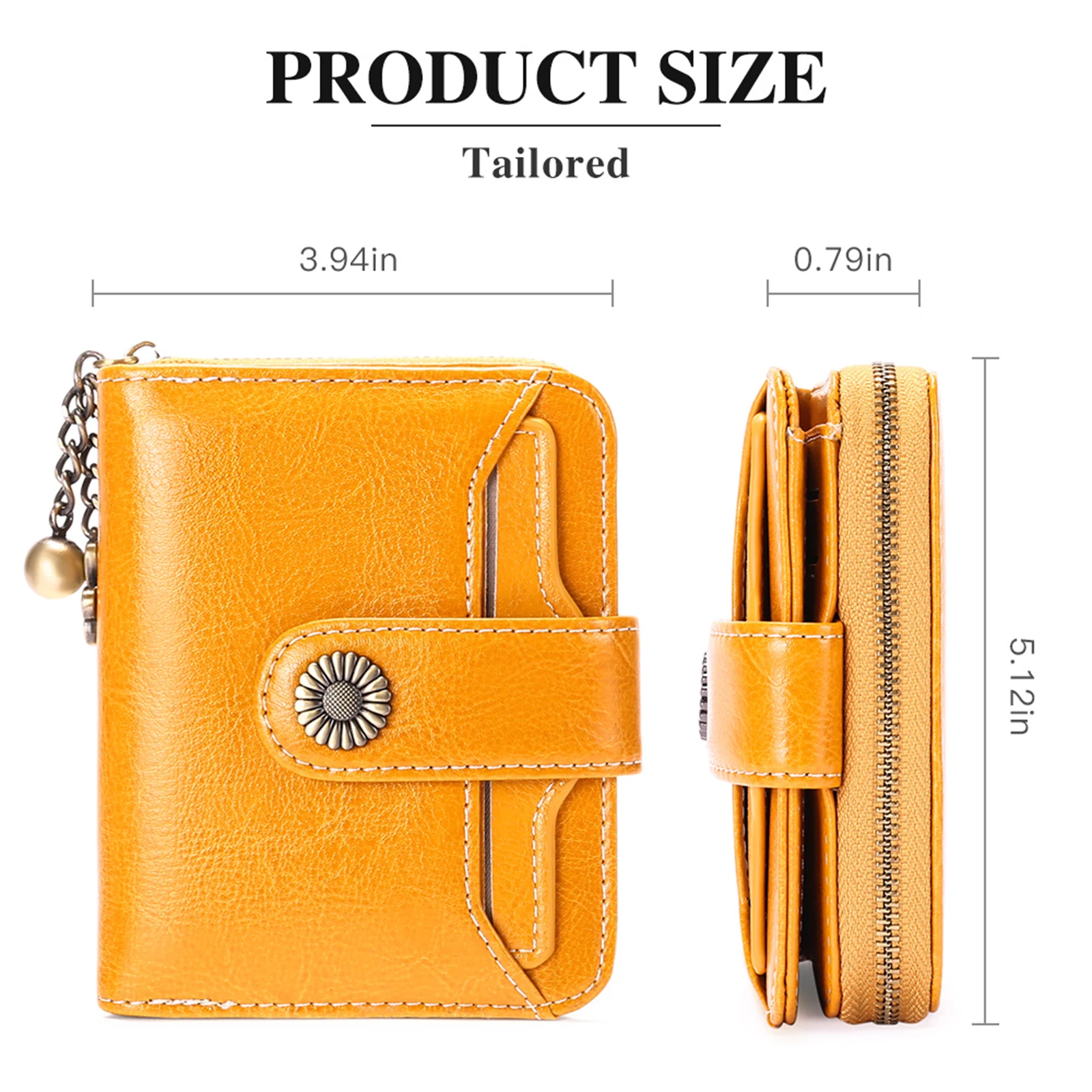 High Quality Women\'s Genuine Leather Wallet Female RFID Anti Theft Card Holder Coin Purse Wallets for Women Clutch Bag