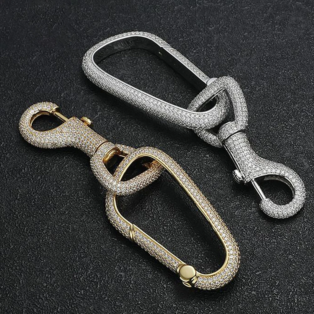 CITIES Fashion Jewelry Findings New Iced Out High End Diamond Outdoor Collections Carabiner Keychain for Outdoor Lovers