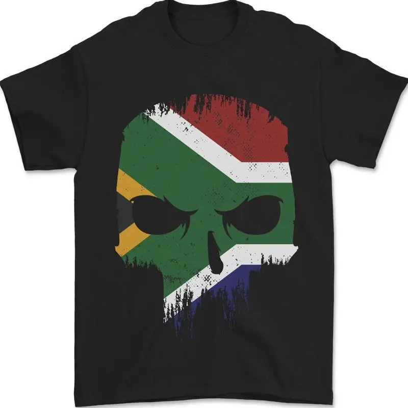 Südafrika Totenkopf Afrikanische Flagge Fitness Biker Herren 100% T shirt