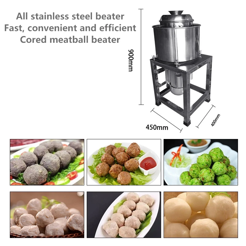 Batidora Comercial para Albóndigas, Máquina Automática para Hacer Albóndigas de Carne y Pescado, Procesador de Alimentos, Licuadora