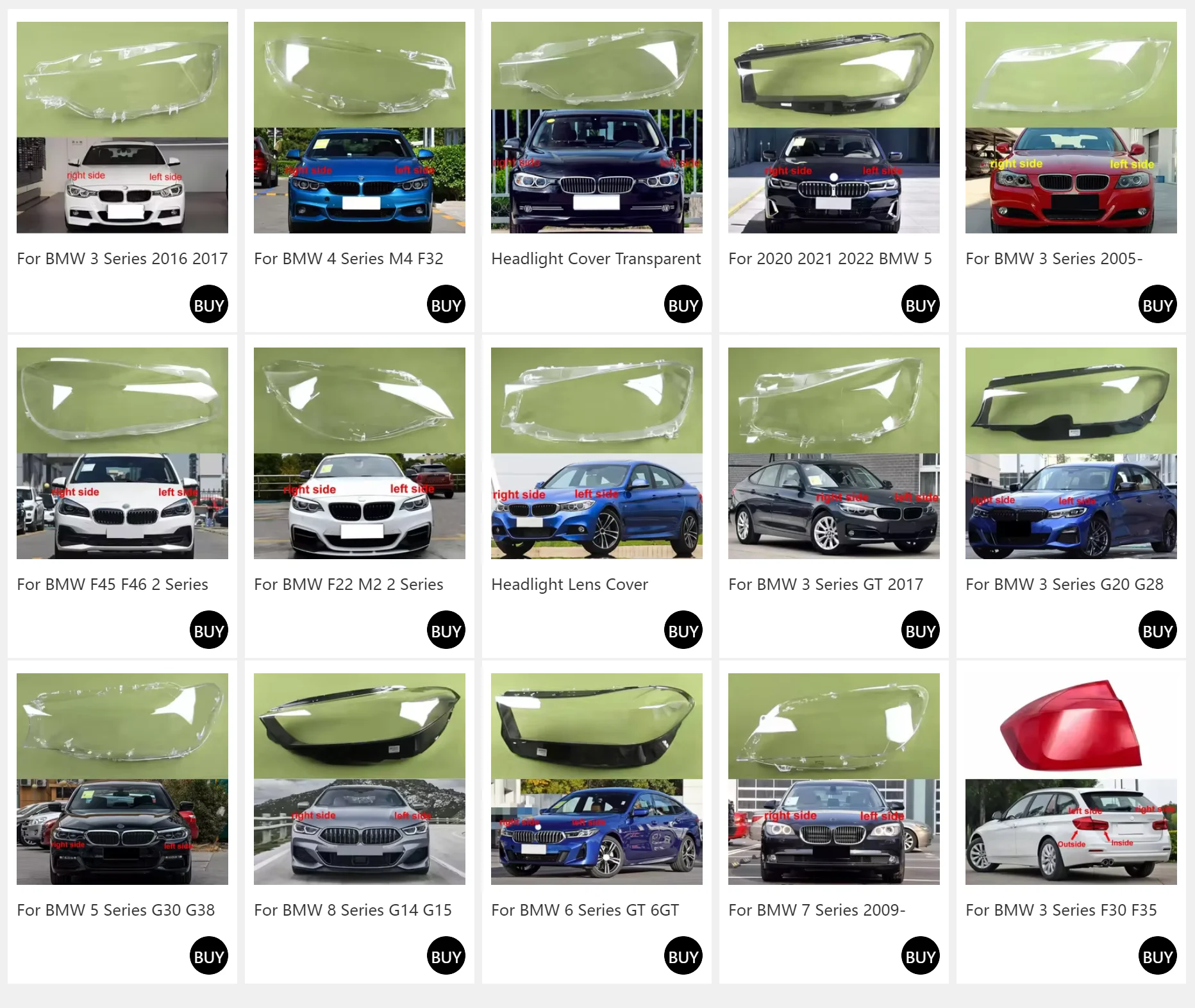 Für BMW 3er 2016 2017 2018 320 328 316 335 Led Auto Zubehör Scheinwerfer Shell Transparente Scheinwerfer Abdeckung Lampenschirm Objektiv – Detail 1