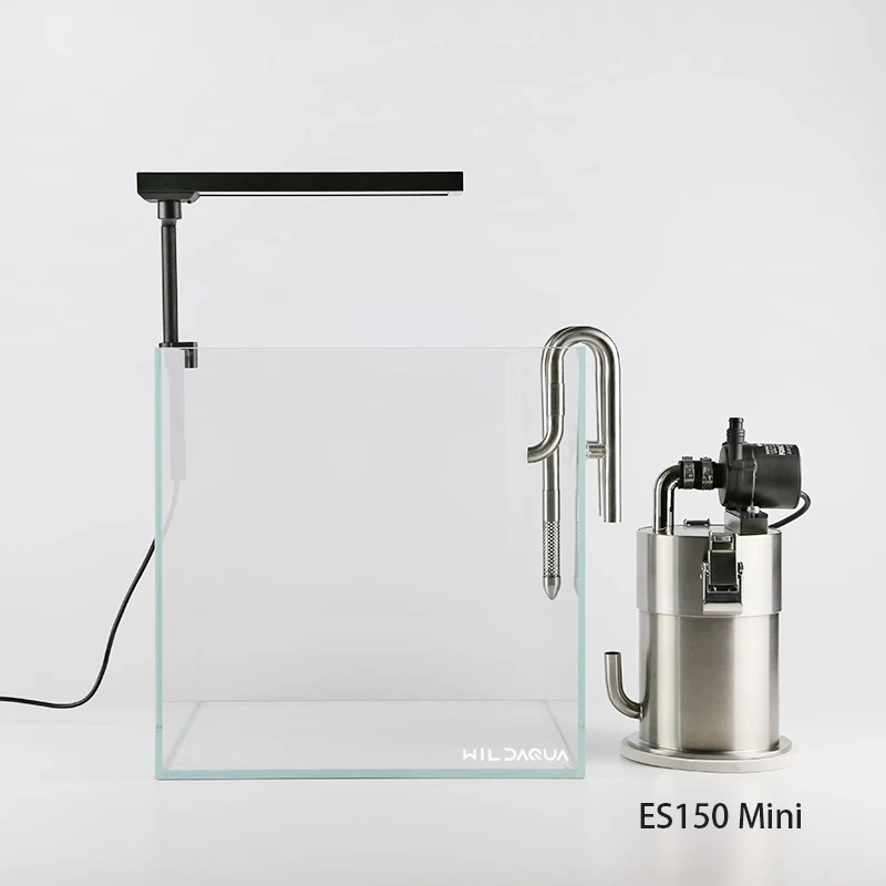 304 Stainless Steel Filter Barrel with Water Pump for Plant Aquarium Fish Tank