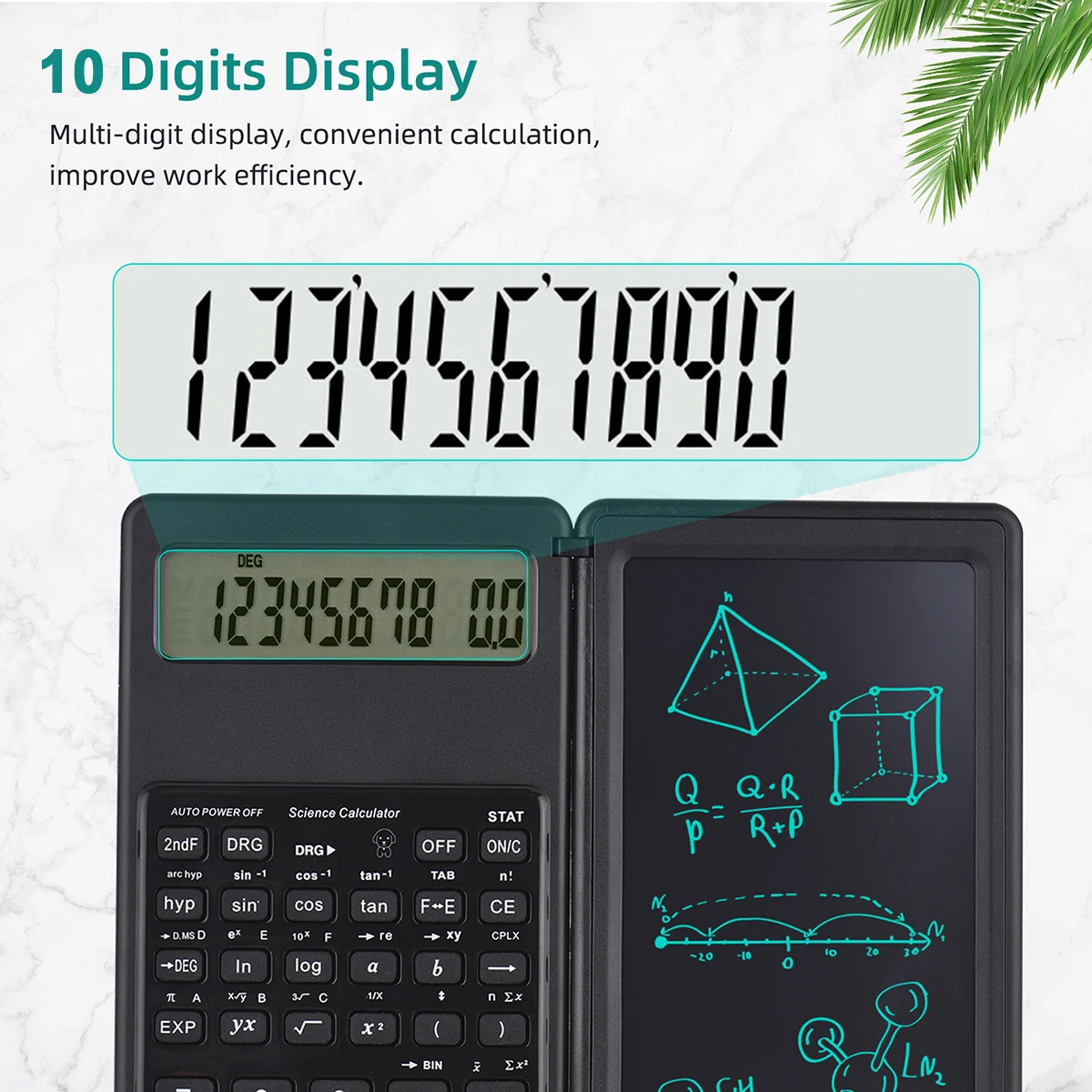Portable Foldable  Calculator Small Scientific Calculating Machine 10 Digits Pocket Size Calculators Office Supplies