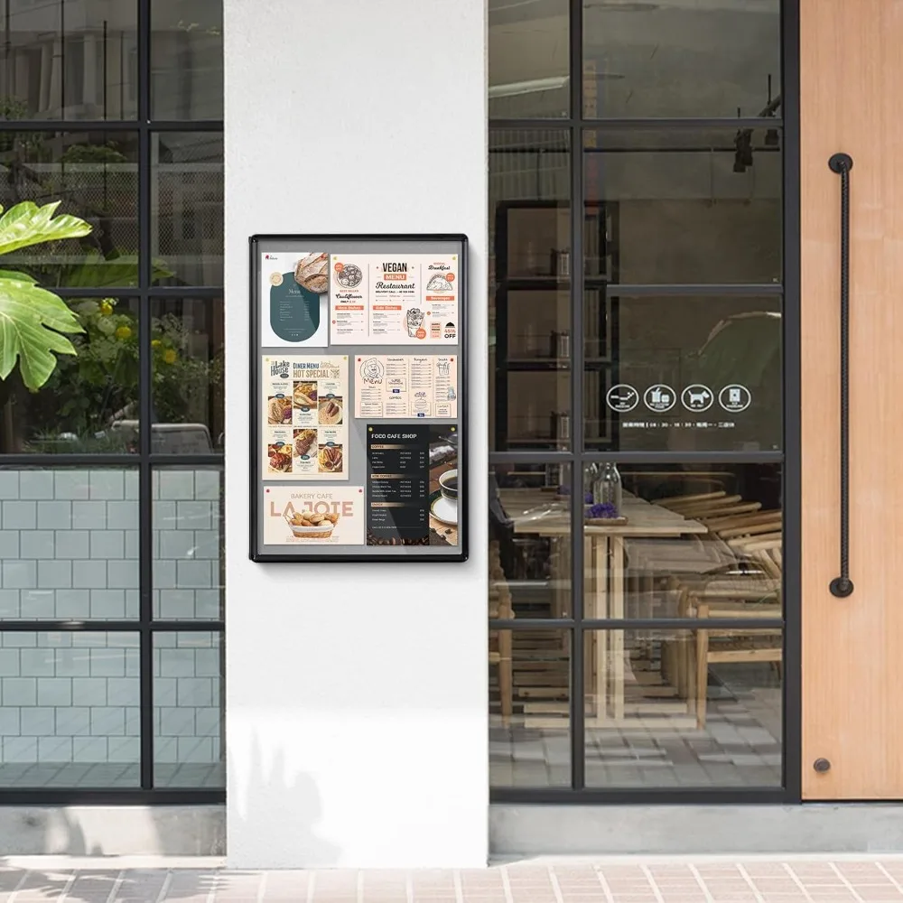 36x24 Lockable Bulletin Board, Shatterproof Felt Pin Board for Office School Home Business Security