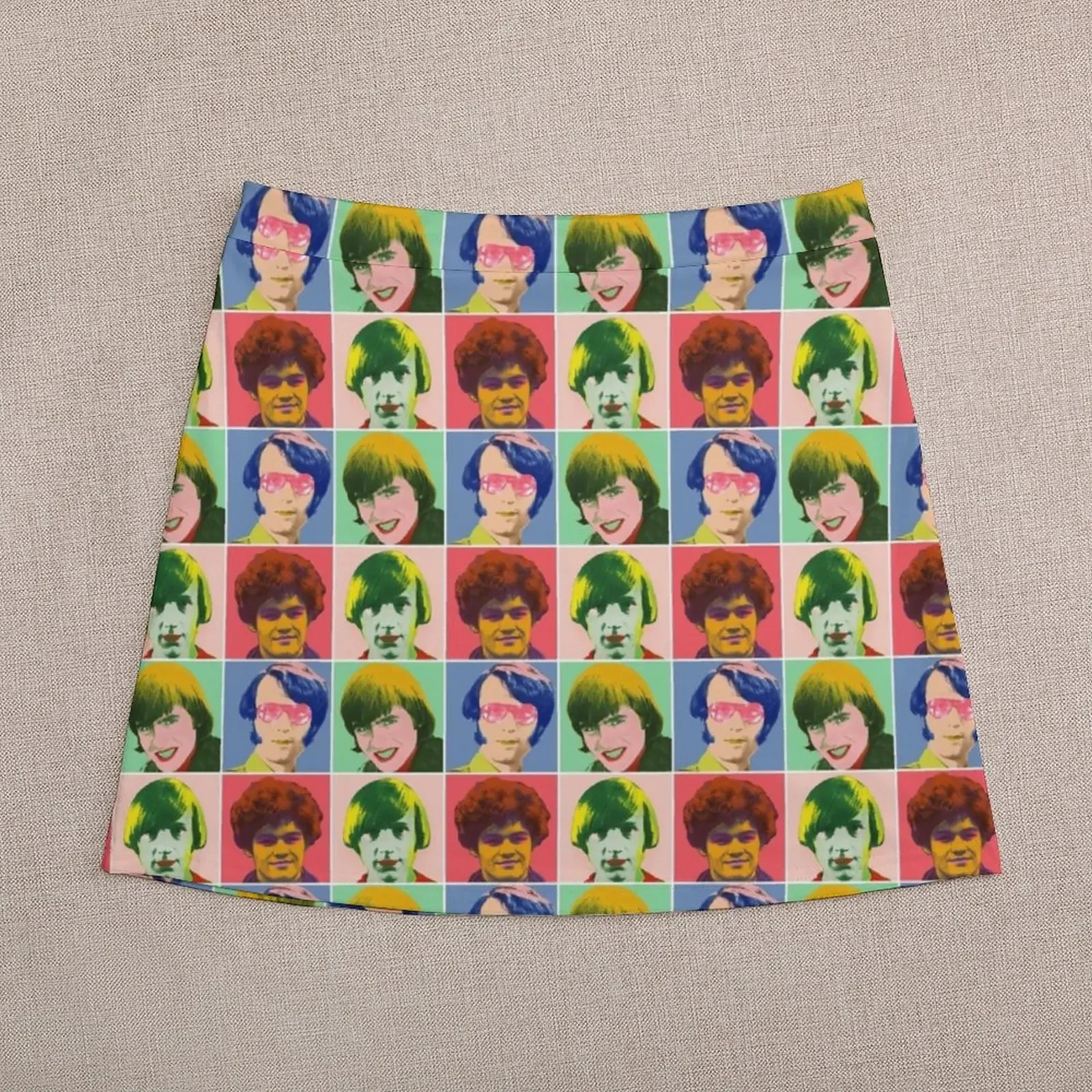 Warhol Monkees (Checkered) Mini Skirt School skirt Korean clothing summer clothes Womens dresses Mini Skirt