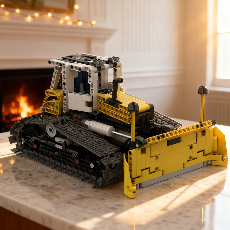 

Набор для сборки технической модели бульдозера MOC из 715 деталей: креативный конструктор, подарок, декор для дома и офиса, игрушка для взрослых и детей