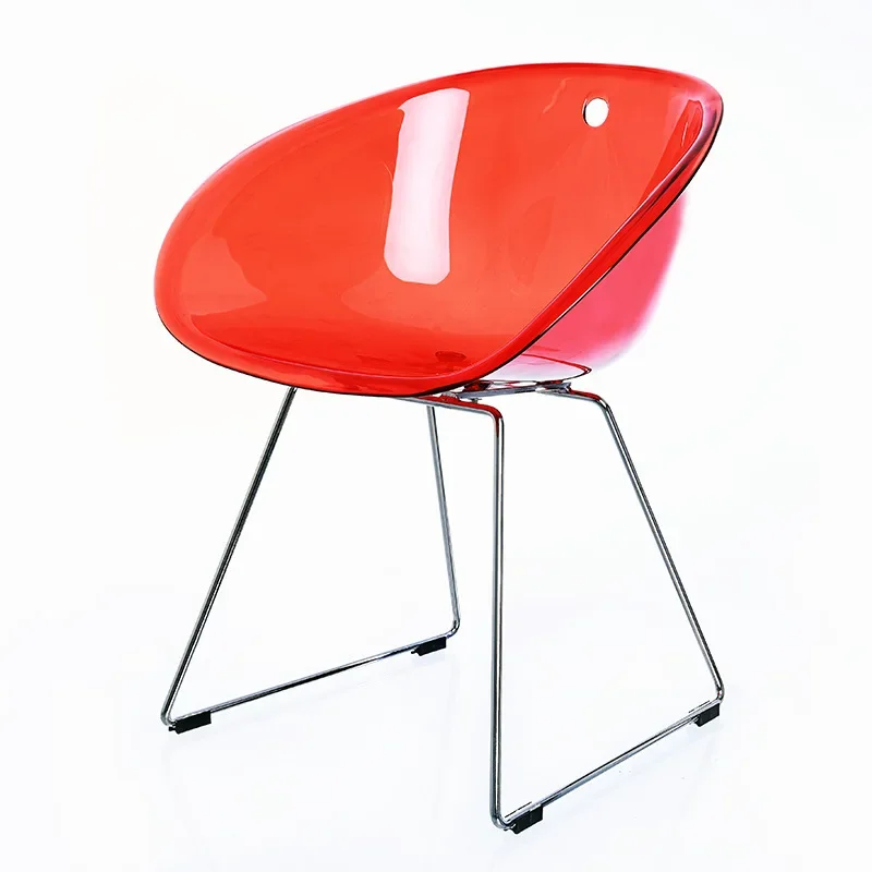 Transparenter Acryl-Kristallstuhl, kreativer nordischer, lässiger, moderner Café-Rückenstuhl, Designer