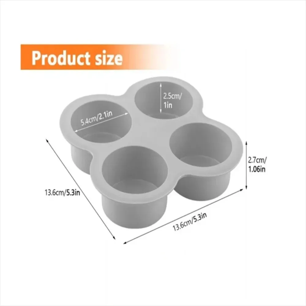 2Pcs Air Fryer Egg Mold 4 Cups Silicone Baking Pan Cupcake Muffin Cake Mold Liner Cutter Knife Kitchen Accessories Tool Decor