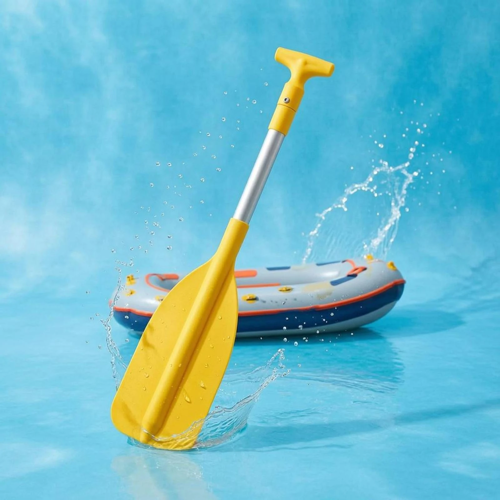 子供用パドル-アルミ合金シャフト-水上パドル-プラスチックブレード-軽量-ラフティング、ボート用