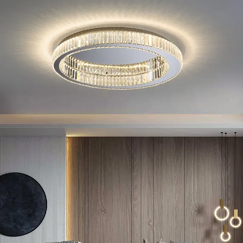 Imagem -05 - Cristal Led Teto Luz para o Quarto Luz Moderna Luxo Iluminação Sala de Estar Decoração do Lar Simples