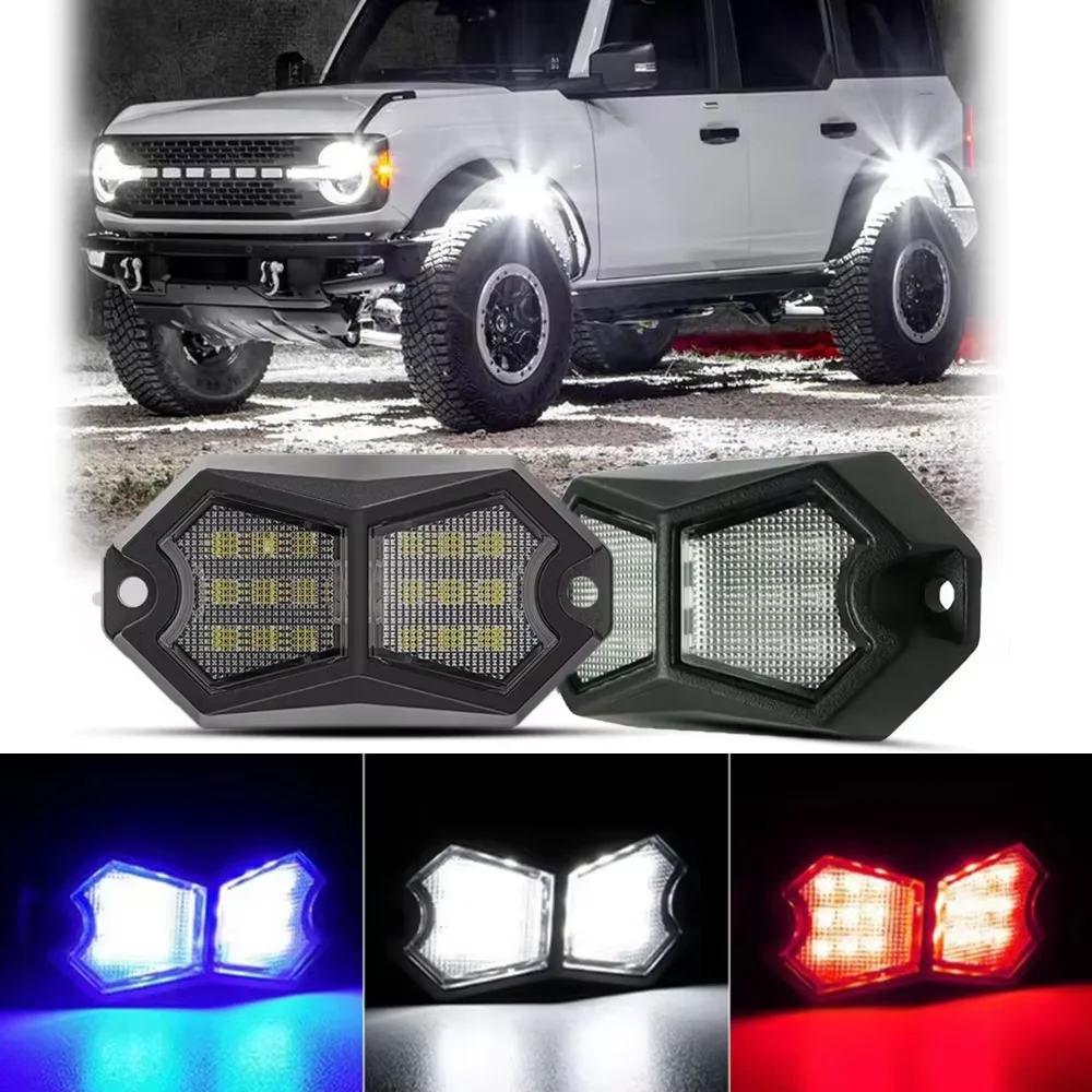 1/2PCS LED Car Truck Rock Light Exterior Atmosphere Light Auto Bottom Light Lamp Underbody Glow Led Neon Lights 12V 24V