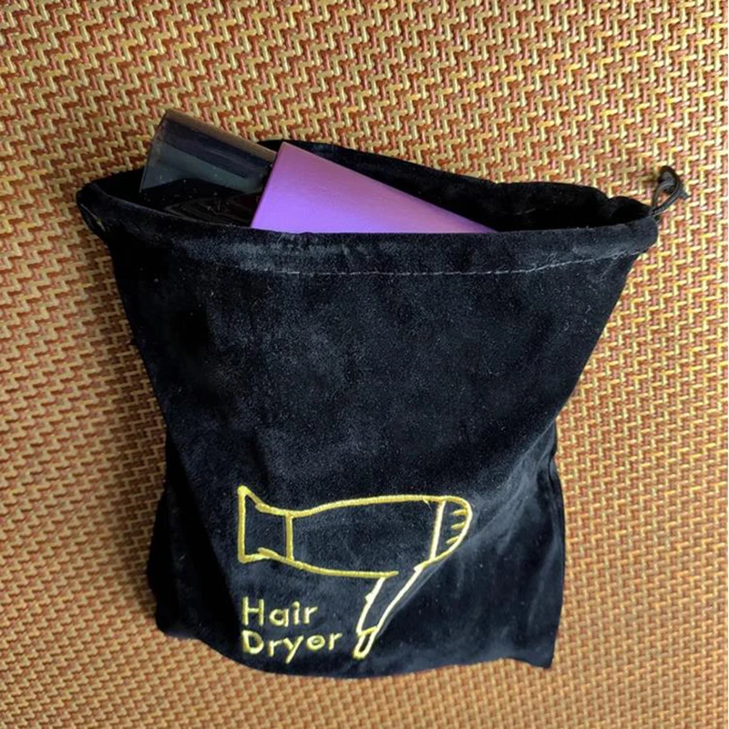 1 PC Hair Dryer Cloth Bag Hair Diffuser Hair Dryer Bag Drawstring Closure Cover Canvas Storage Belt Mouth Drawstring Dust Bag