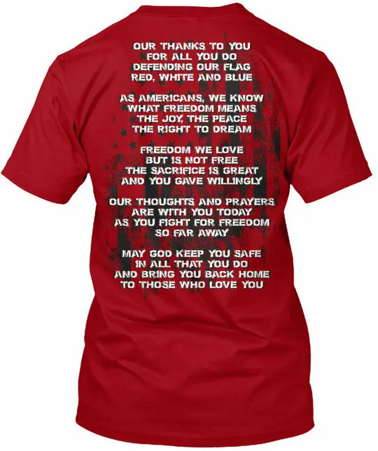 Poème du vendredi rouge, prière, souvenir de tout le monde, T-Shirt déployé fabriqué aux États-Unis S-5XL