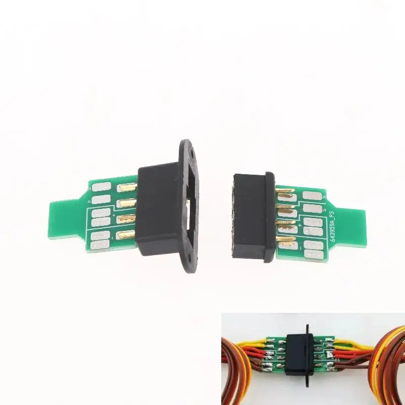 

2 шт. адаптеры MPX8 (штекер и гнездо) с платой для пайки для аксессуаров радиоуправляемых самолетов, деталей турбин, реактивных двигателей, разъемов VTOL #