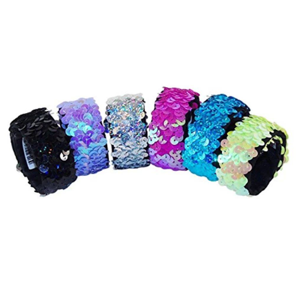 

Sequin Bracelet Slap Stone Kids Party Wrist Rosy Strap Kids' Favors Child