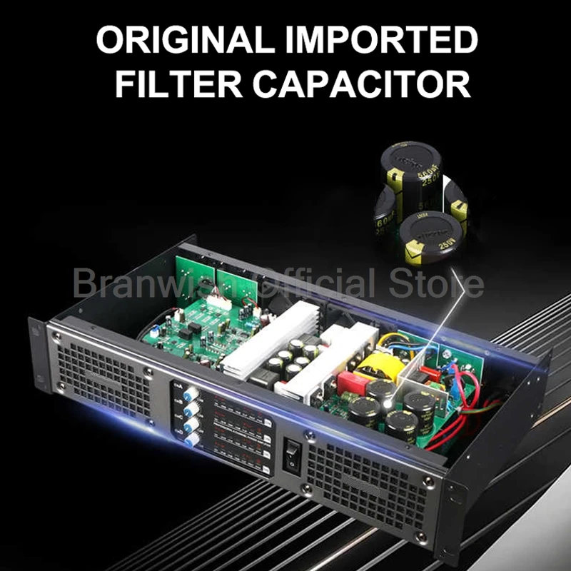 1000W Amplifiers 2/4 Channel Digital Amp SNR112dB HiFi Amplifiers 2 Radiators Amps for Home Theater 10-15inch Speakers DJ Studio