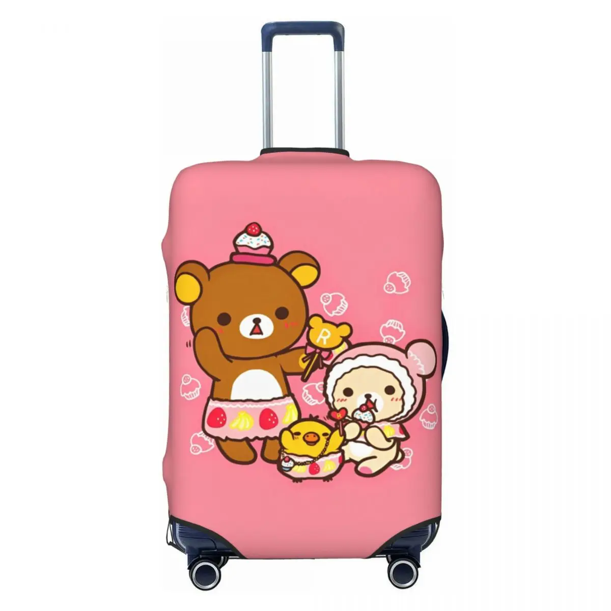 Rilakkuma الكرتون غطاء حقيبة الدب الحيوان عطلة السفر العملي حقيبة الأمتعة حامي