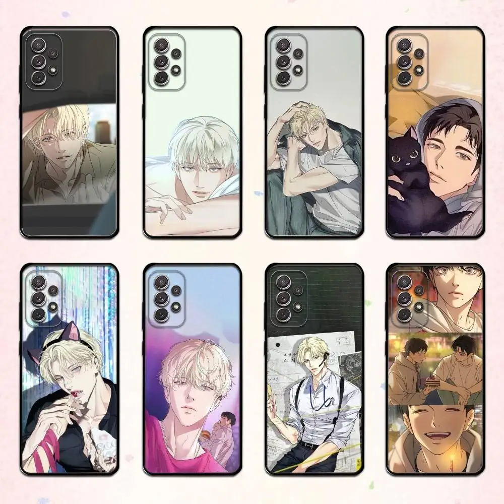 

BL C-Comics B-Backlight Phone Case For Samsung S 25,24,23,22,30,21,10,9,Ultra,Plus,Lite,FE,4,5 G Soft Black Case