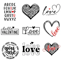 Love Iron on Transfer Patch for Clothing DIY Valentine Girl T-Shirt Hoodie Thermal Sticker for Clothes Heat Transfer Patches