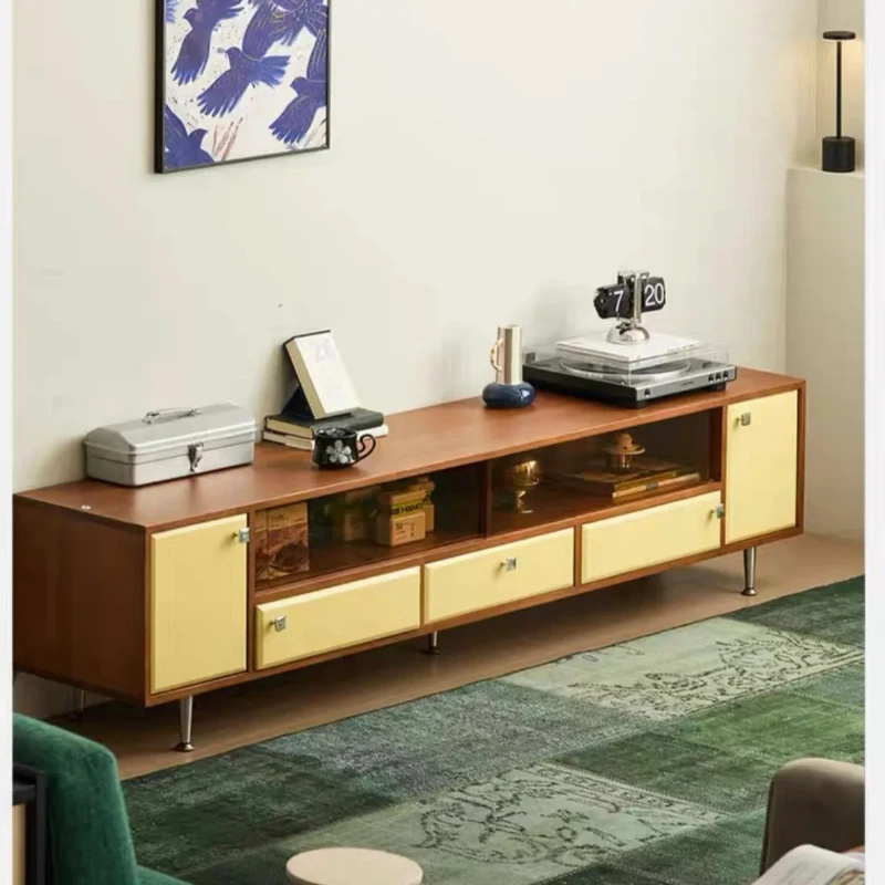 

Space-Saving Floor-to-Ceiling Cabinet: Minimalist Solid Wood & Glass Storage for Living Room TV and Display