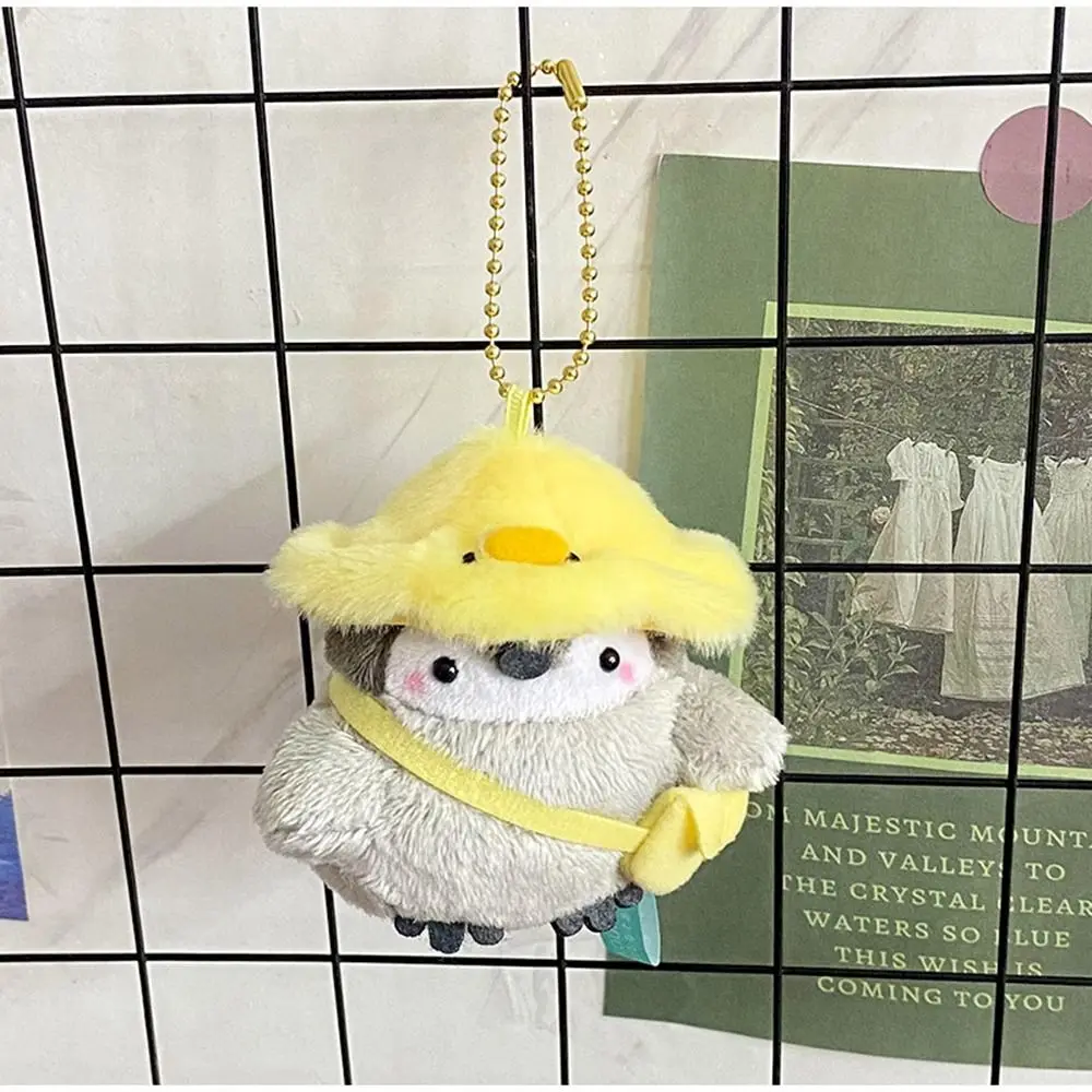 LLavero de pingüino de dibujos animados creativo, muñeco de peluche, sombrero turístico, llavero de peluche de pingüino, colgante de llave de juguete para hombres y mujeres