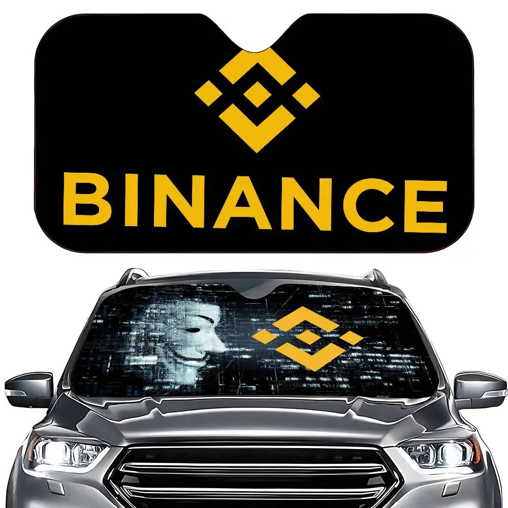 B-Binance عملة مظلة السيارات الستائر مظلة السيارات يغطي غطاء الزجاج الأمامي العالمي للطي قناع #3