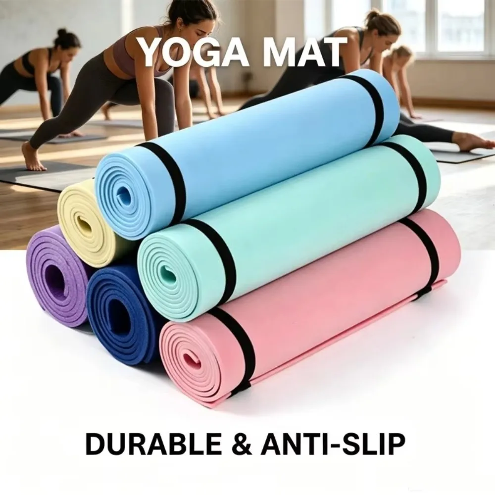 Multi-purpose 180×50cm Exercise Fitness Mat EVA 6mm Thick Yoga Mat Non-Slip Gymnastics Mat Floor Exercises