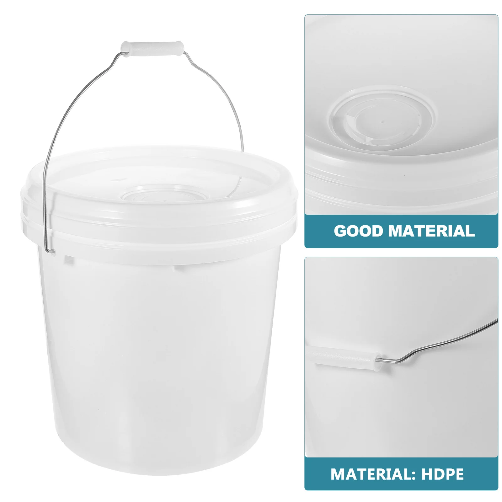 

10L Multi-Purpose Bucket Strong Iron Handle Design with Lid for Paint Oil Wine Pigment Storage Solutions Round Bucket