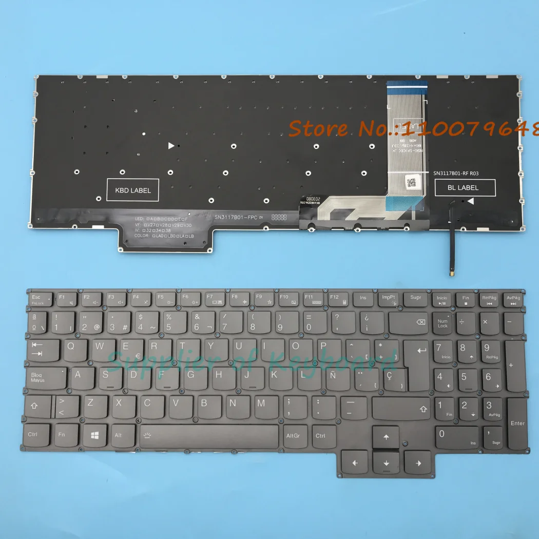 NEW Spanish/French/Russian/English Keyboard For Lenovo IdeaPad Gaming 3 15ARH7, 3 15IAH7, 3 16ARH7, 3 16IAH7 Laptop Backlit