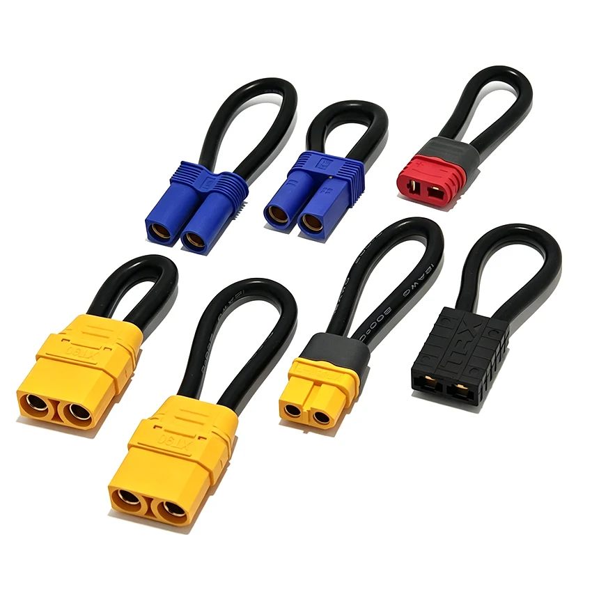 TRX XT60 XT90 EC5 T-Plug Short-Circuit Plug For RC Model Car Dual Battery Drive To Single Battery Drive U-shaped Head 10/12Awg view 6