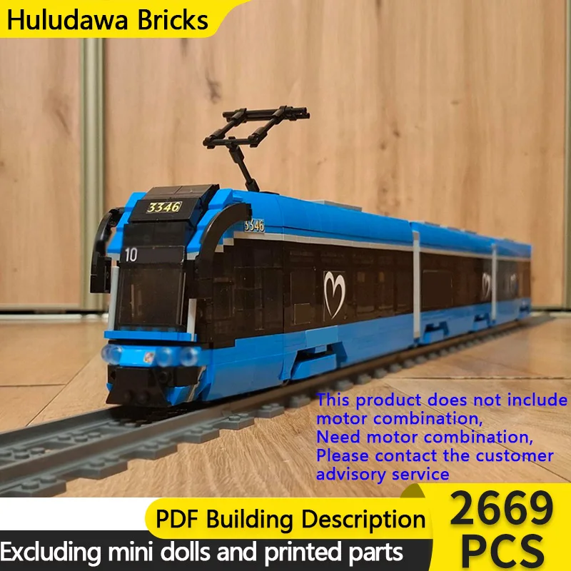 

Конструктор City Car Model MOC, строительные блоки Gamma Railway LF 07, модульный трамвай, развивающая игрушка для детей, подарок на праздник, набор для сборки