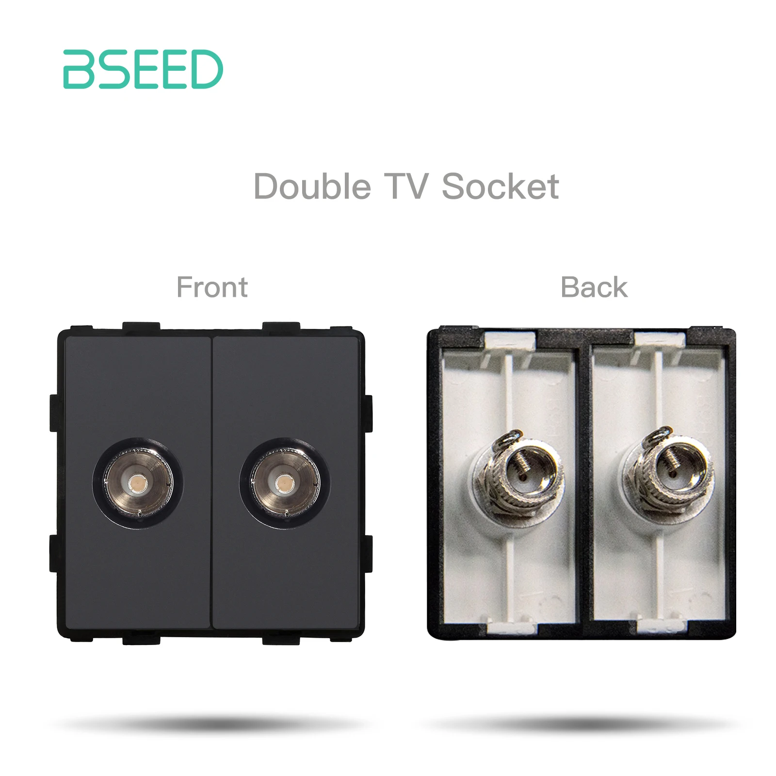 BSEED EU Wand Kunststoff Panel Mit Doppel Internet Buchse CAT5 RJ45 ST TV USB Funktion Teile Steckdose DIY Kostenlose Kombination