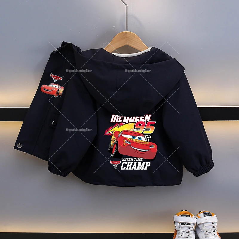 

Детская водонепроницаемая куртка Cars Lightning McQueen для мальчиков и девочек, ветровка с рисунком аниме, топ, модная одежда, пальто, детская одежда