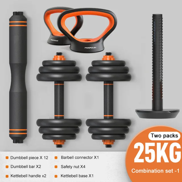 Nuovo popolare 6-in-1 manubri regolabili bilanciere kettlebell set push-up esercizio fitness kettlebell attrezzature per il fitness