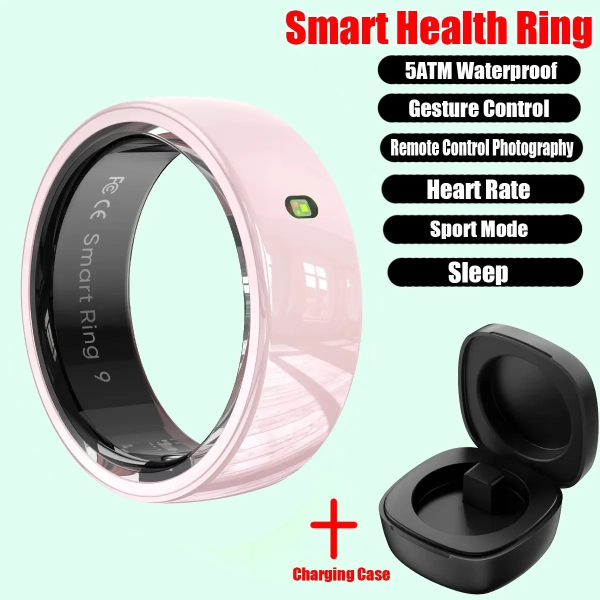 

Новое умное кольцо с чехлом для зарядки, монитор сердечного ритма, кислорода в крови, несколько спортивных режимов, функция NFC, смазка для мужчин и женщин