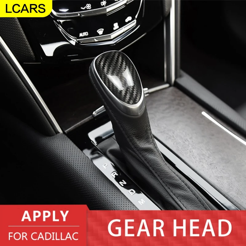 

LCARS-GEAR HEAD for Cadillac ATS-L XTS 2012-2019, carbon fiber gear shift head sticker, car interior sticker