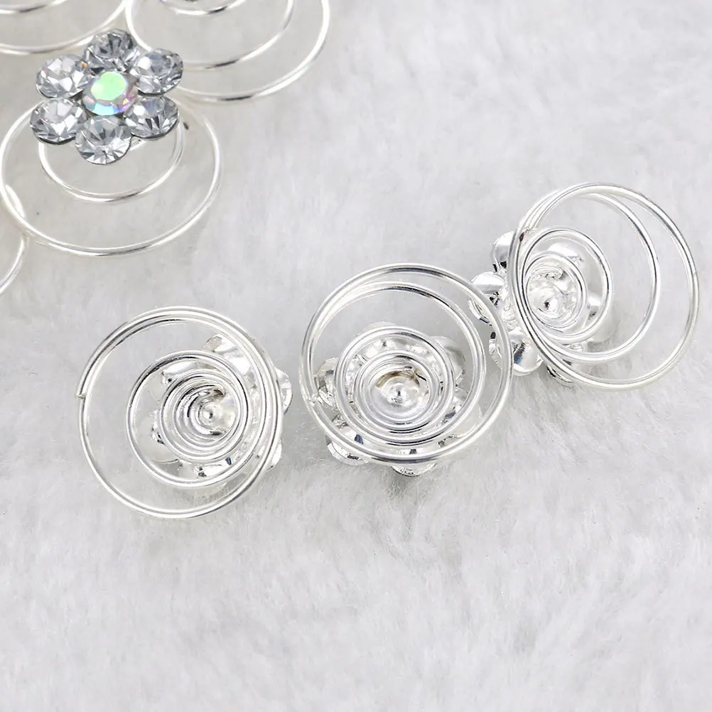 

36 шт., хрустальные зажимы, спиральные заколки для волос, булочка со стразами для женщин, легкая прическа своими руками, удерживающая весь день, гибкие инструменты для укладки волос