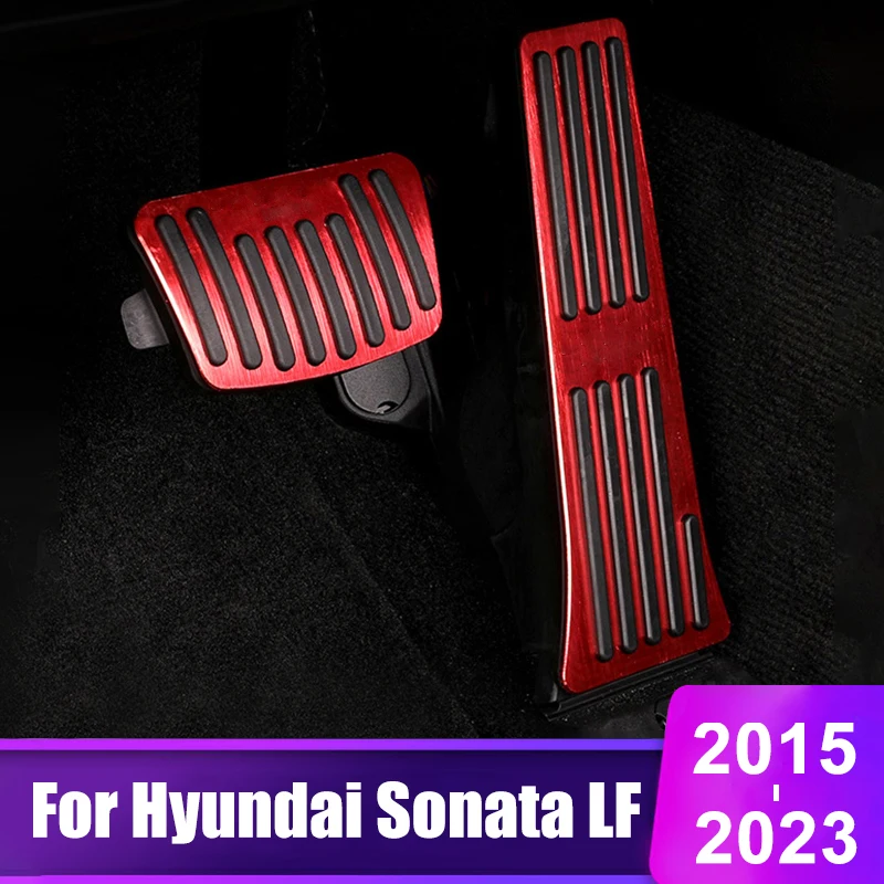 

For Hyundai Sonata LF 2015 2016 2017 2018 2019 2020 2021 2022 Aluminum Car Foot Pedal Accelerator Brake Pedal Cover Accessories