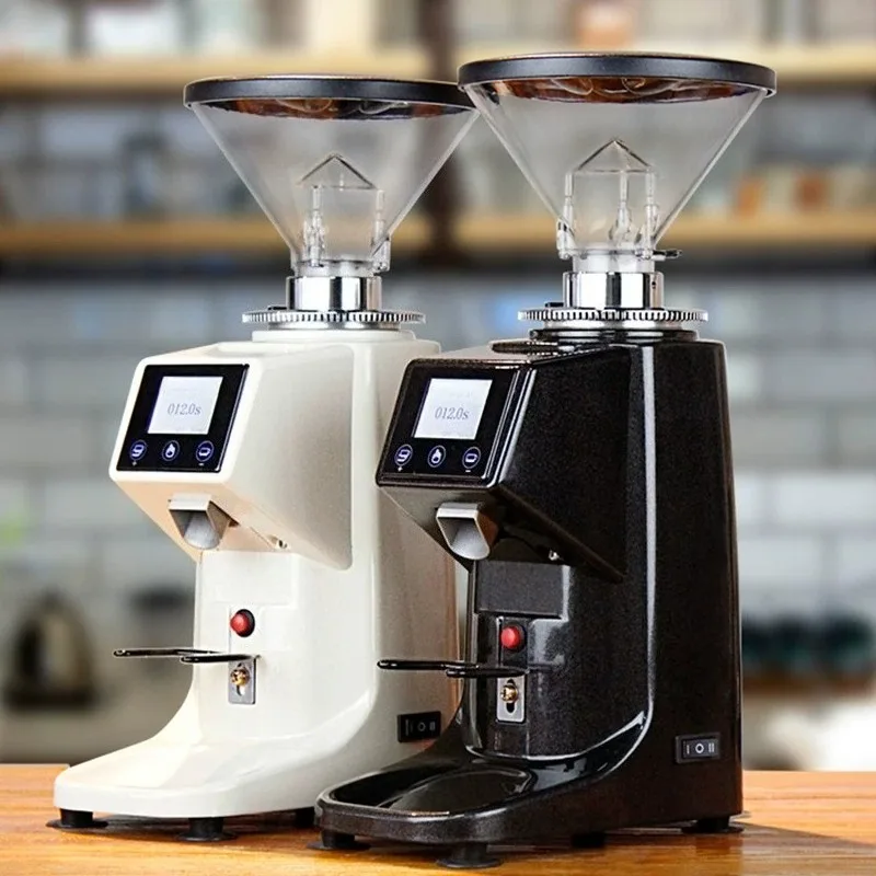 40mm Conical Electric Coffee Grinder Titanium Burr Aluminum Body Hopper