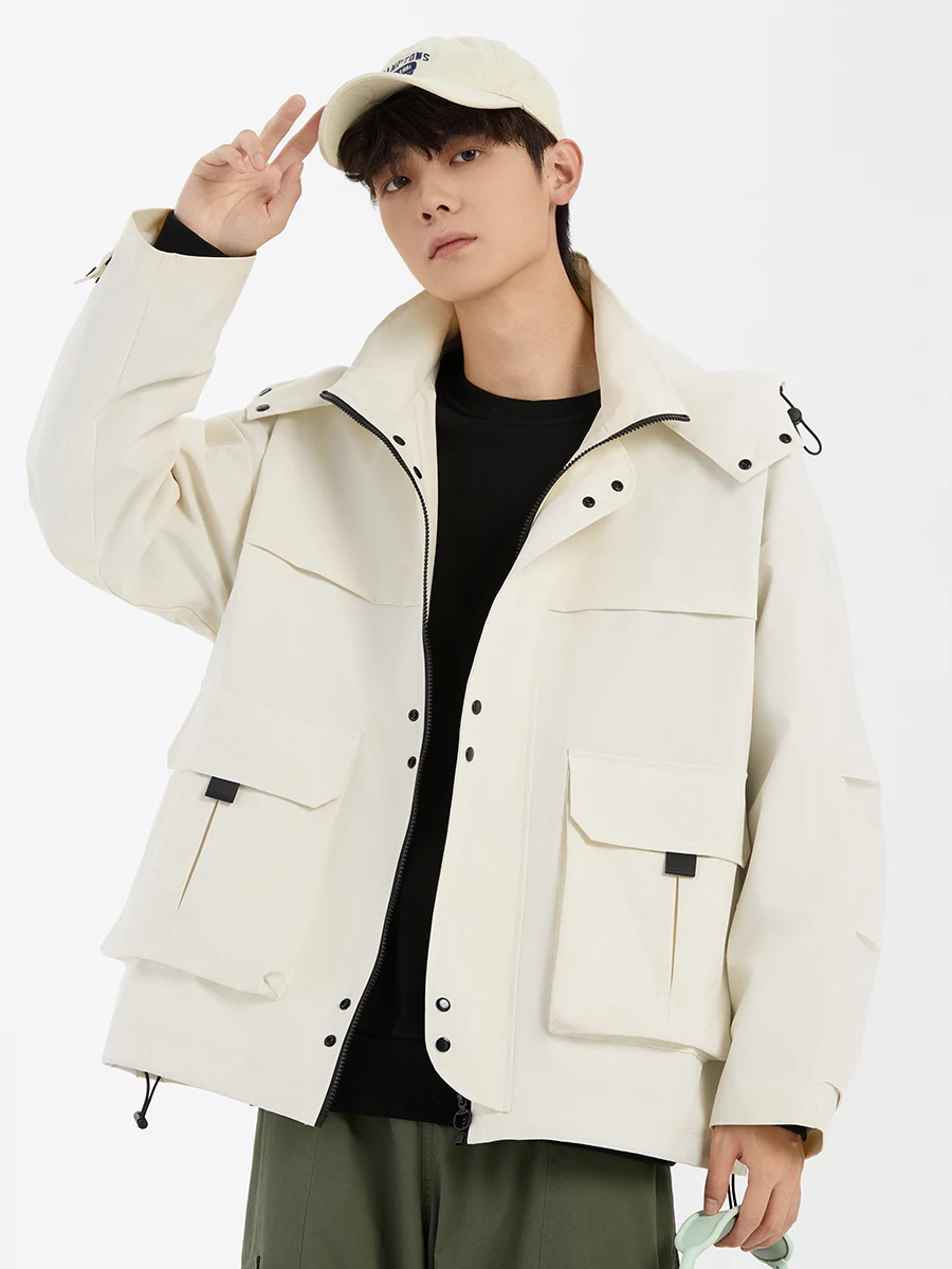 

Новая мужская толстовка с капюшоном 2025 года, в американском стиле, модная, повседневная, молодежная, из полиэфирного волокна, приталенная, для повседневной носки