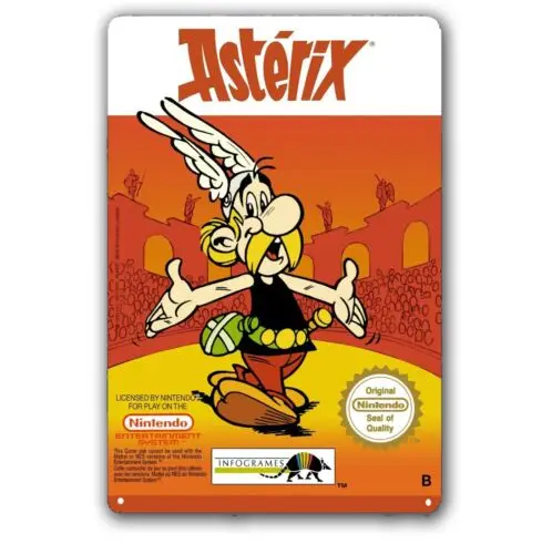 Asterix Nes Retro Video Game Metal Poster Tin metal sign 20*30cm