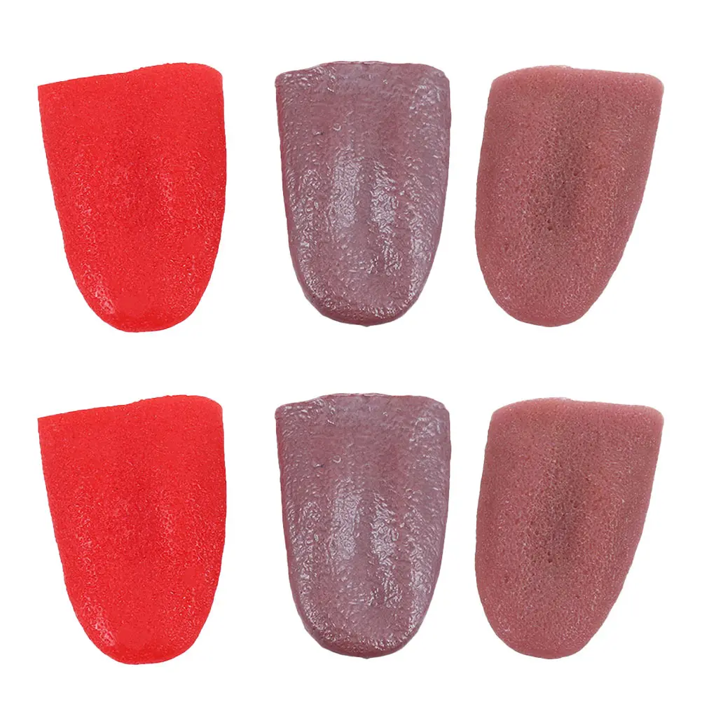 

6pcs Fake Tongue Tongue Props Eco Friendly Artificial Horror Halloween Cosplay Scary Prank Festival Cosplay Props Toys