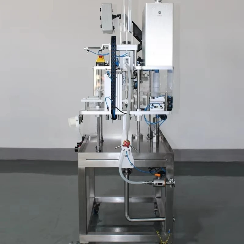 التلقائي سعة صغيرة البيرة المشروبات ملء ختم الخشب التعبئة والتغليف يمكن تعليب نظام آلة الختم الكهربائية